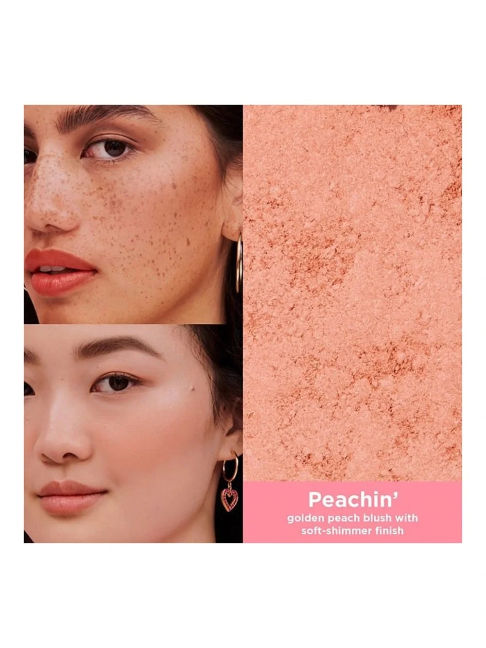NIB! Mini Benefit Cosmetics Silky-Soft Powder Blush - Peachin’ - 0.8 oz.
